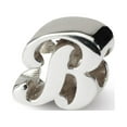 thumbnail image 1 of Letter B Script Charm .925 Sterling Silver Antique Finish Reflection Beads - QRS1430B, 1 of 5