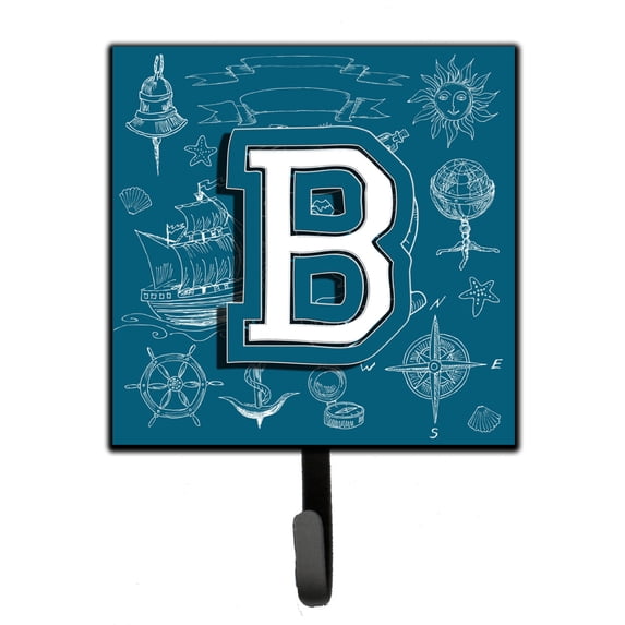 Letter B Sea Doodles Initial Alphabet Leash or Key Holder