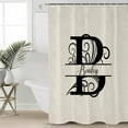 thumbnail image 1 of Letter B Standard Shower Curtain Set, Waterproof Shower Curtains for Bathroom, Monogram Words Washable Fabric Cloth Bath Curtain for Bathtub Decoration with Hooks 72x72 Inches, 1 of 6