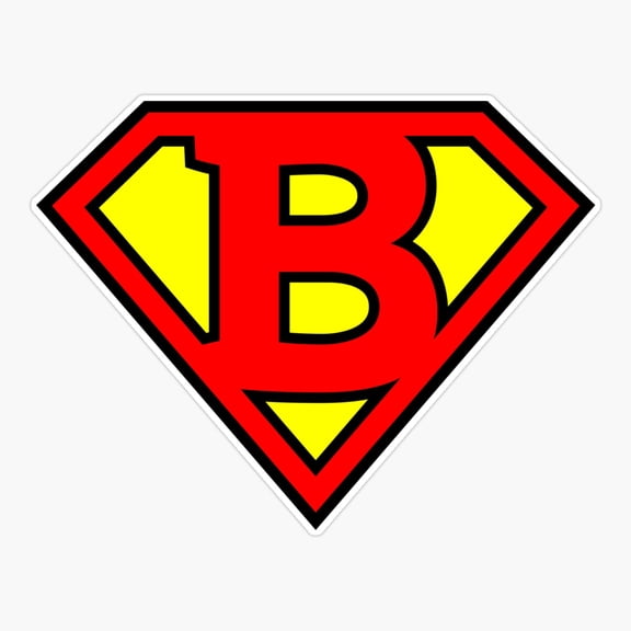 Letter B Super Initial Alphabet Bold Typography Design Sticker