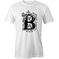 thumbnail image 1 of Letter B T-Shirt | Decorative Alphabet White Tee Gift, 1 of 5