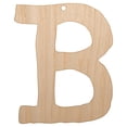 thumbnail image 1 of Letter B Uppercase Cute Typewriter Font Wood Holiday Christmas Tree Ornament Unfinished DIY Pre-Drilled Craft, 1 of 7