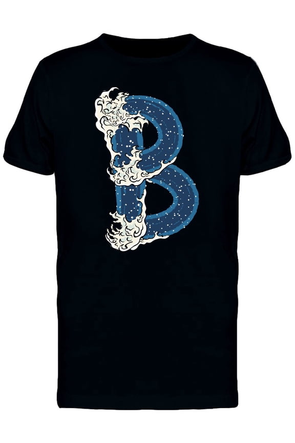 Letter B With Waves T-Shirt Men -Image by Shutterstock, Male x-Large