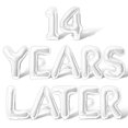 thumbnail image 1 of Letter Balloons - 14 YEARS LATER 16" Inch Alphabet Letters Foil Mylar Balloon 14th Birthday Party Banner (White), 1 of 5