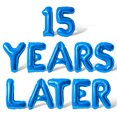 thumbnail image 1 of Letter Balloons - 15 YEARS LATER 16" Inch Alphabet Letters Foil Mylar Balloon 15th Anniversary Party Banner (Blue), 1 of 5
