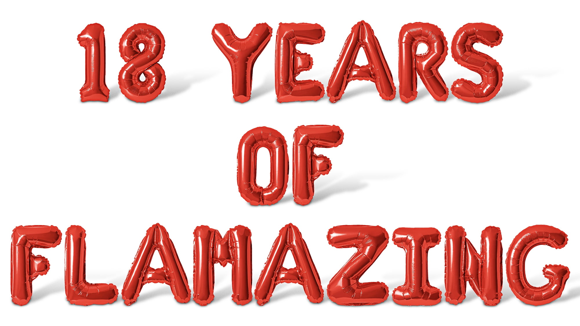 Letter Balloons - 18 YEARS OF FLAMAZING 16