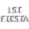 thumbnail image 1 of Letter Balloons - 1ST FIESTA 16" Inch Alphabet Letters Foil Mylar Balloon 1st Birthday Party Banner (Silver), 1 of 5