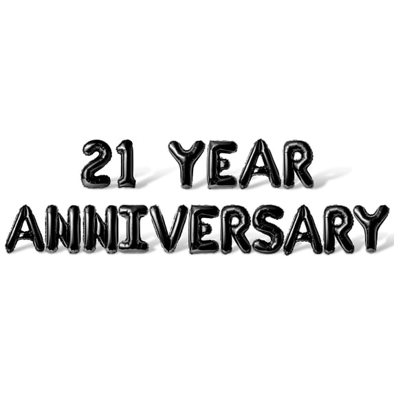 Letter Balloons - 21 YEAR ANNIVERSARY 16