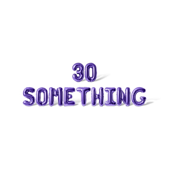 Letter Balloons - 30 SOMETHING 16" Inch Alphabet Letters Foil Mylar Balloon Birthday Party Banner (Purple)