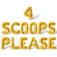 thumbnail image 1 of Letter Balloons - 4 SCOOPS PLEASE 16" Inch Alphabet Letters Foil Mylar Balloon 4th Birthday Party Banner (Gold), 1 of 5
