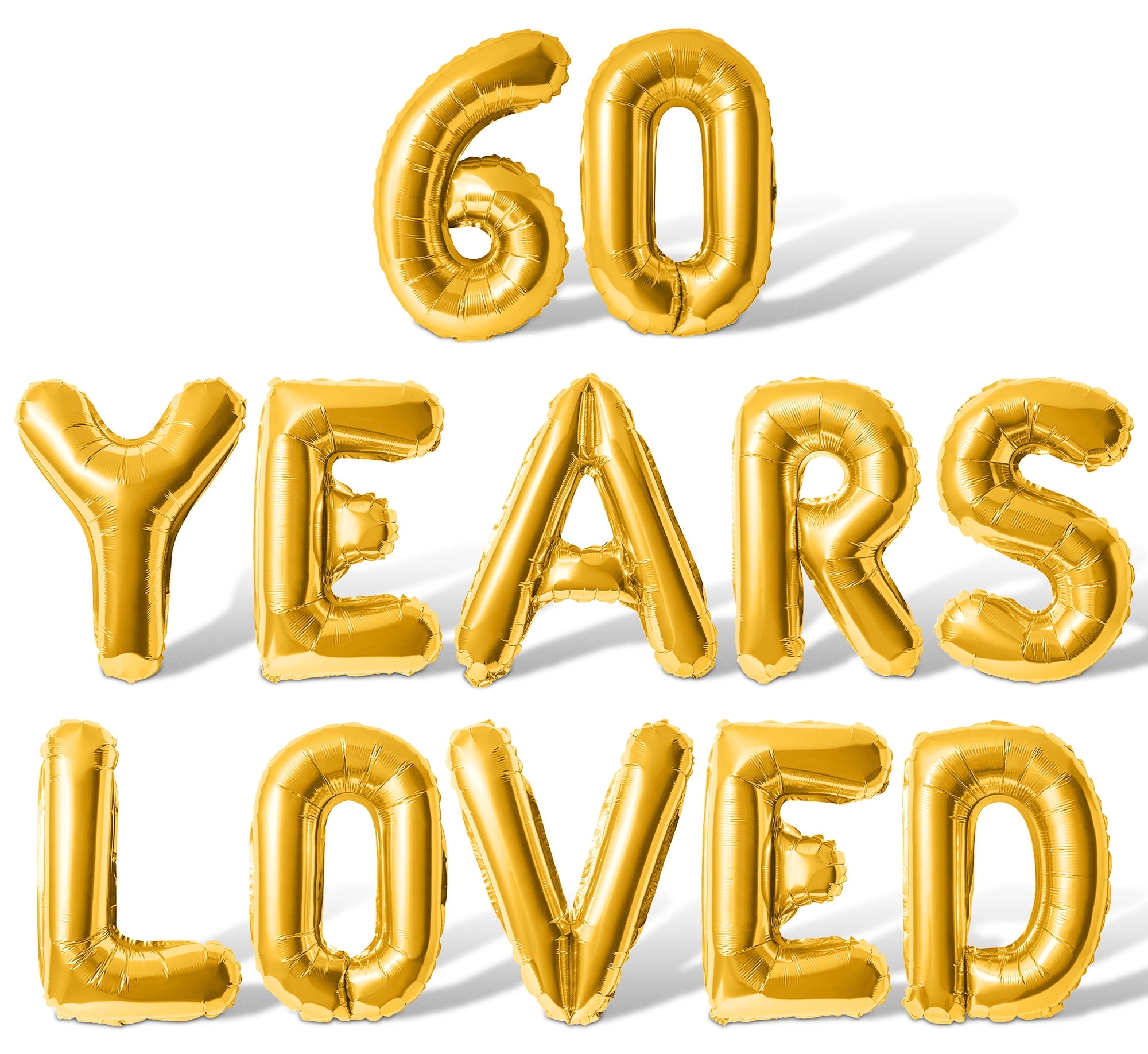 Letter Balloons - 60 YEARS LOVED 16