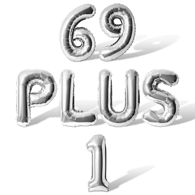 Letter Balloons - 69 PLUS 1 16