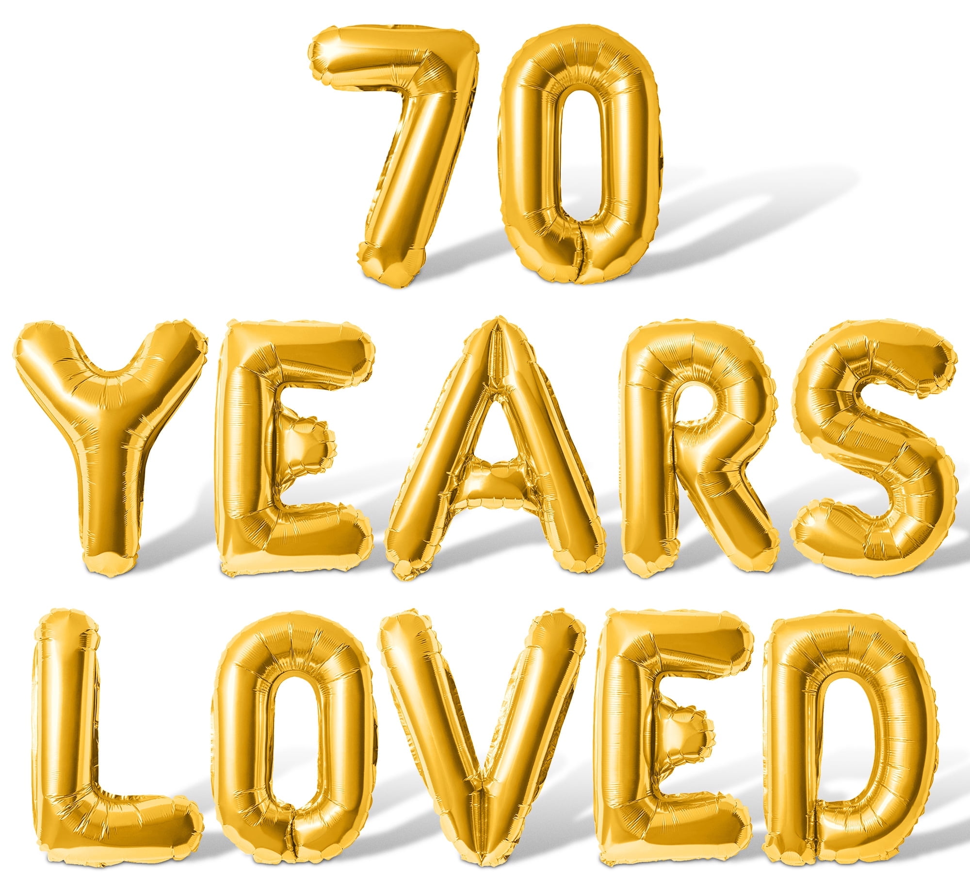 Letter Balloons - 70 YEARS LOVED 16