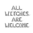 thumbnail image 1 of Letter Balloons - ALL WITCHES ARE WELCOME 16" Inch Alphabet Letters Foil Mylar Balloon Halloween Party Banner (Silver), 1 of 5