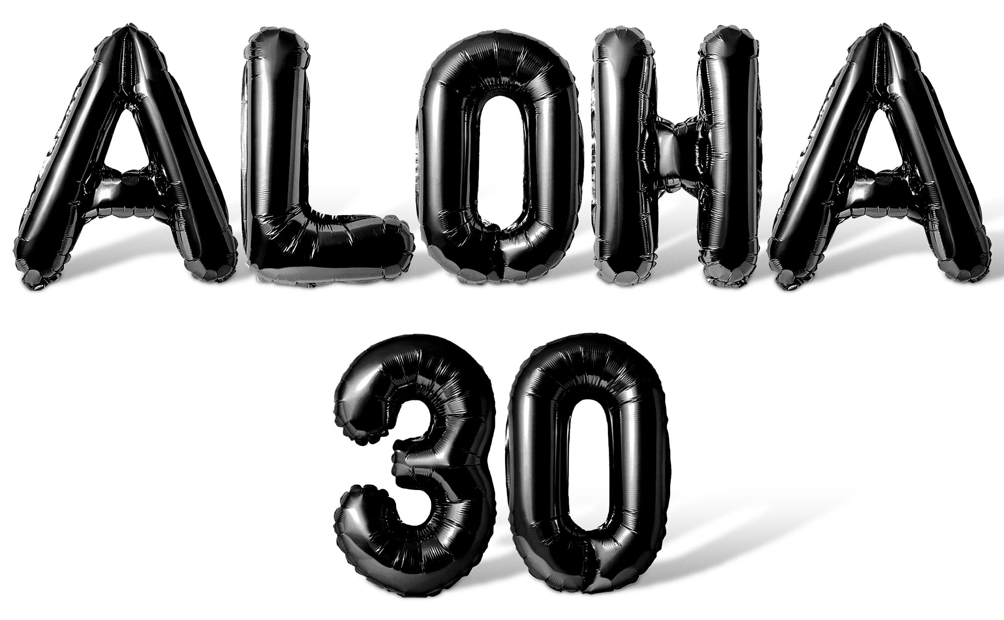 TALK 30 TO ME 16 Inch Letter Balloons | Black Foil Mylar Number Balloons For 30th Birthday Decor