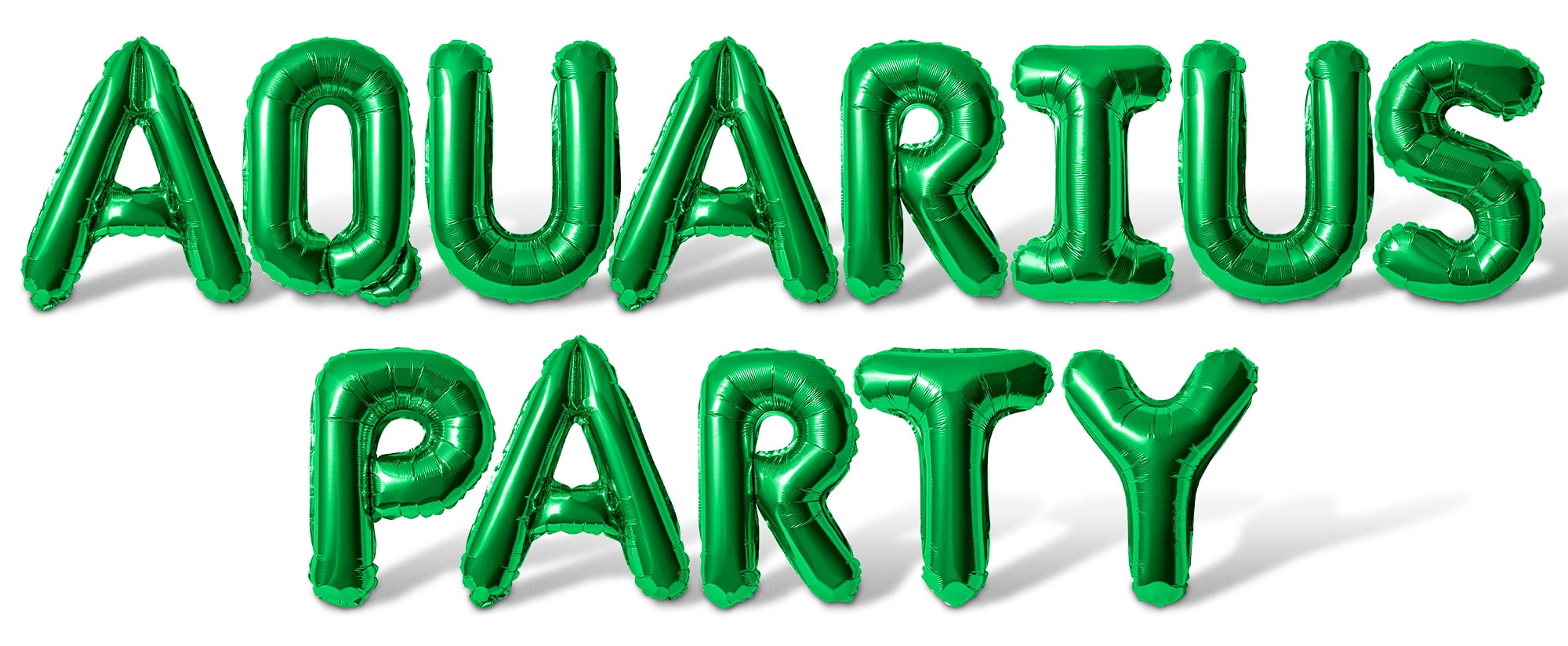 Letter Balloons - AQUARIUS PARTY 16" Inch Alphabet Letters Foil Mylar Balloon Aquarius Birthday Party Banner (Green)
