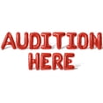 thumbnail image 1 of Letter Balloons - AUDITION HERE 16" Inch Alphabet Letters Foil Mylar Balloon Casting Party Banner (Red), 1 of 5