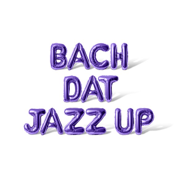 Letter Balloons - BACH DAT JAZZ UP 16" Inch Alphabet Letters Foil Mylar Balloon Bachelorette or Bridal Shower Party Banner (Purple)