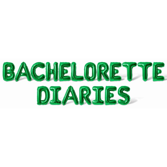 Letter Balloons - BACHELORETTE DIARIES 16" Inch Alphabet Letters Foil Mylar Balloon Bachelorette Party Banner (Green)
