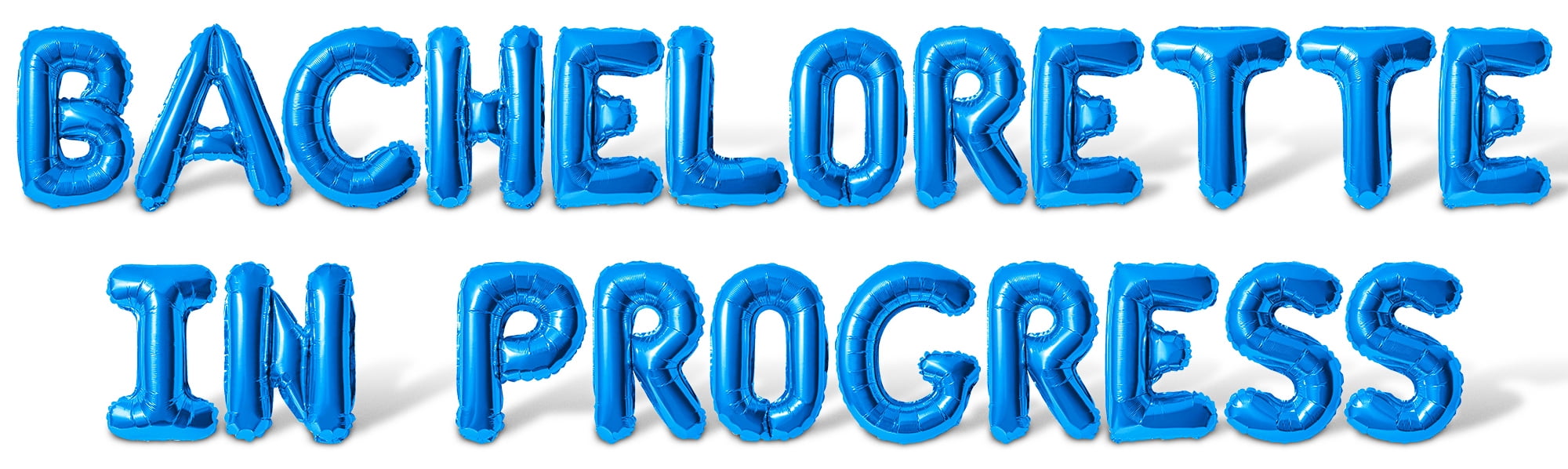 Letter Balloons - BACHELORETTE IN PROGRESS 16" Inch Alphabet Letters Foil Mylar Balloon Bachelorette Party Banner (Blue)