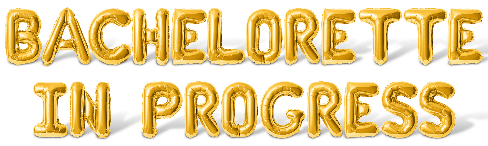 Letter Balloons - BACHELORETTE IN PROGRESS 16" Inch Alphabet Letters Foil Mylar Balloon Bachelorette Party Banner (Gold)