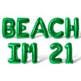 thumbnail image 1 of Letter Balloons - BEACH IM 21 16" Inch Alphabet Letters Foil Mylar Balloon 21st Birthday Party Banner (Green), 1 of 5