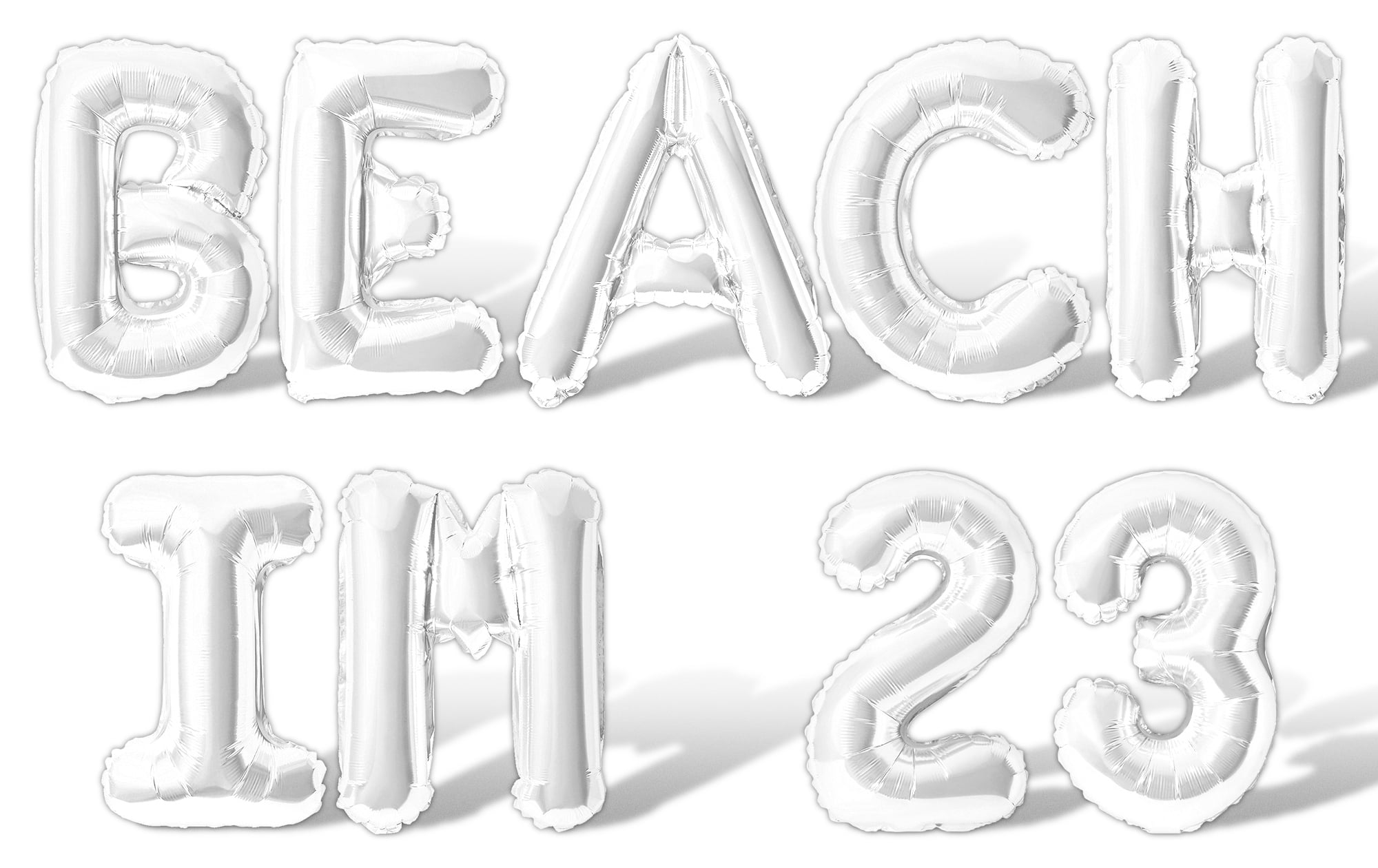 23rd Small Rd Letters Letter Balloons - BEACH IM 23 16
