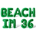 thumbnail image 1 of Letter Balloons - BEACH IM 36 16" Inch Alphabet Letters Foil Mylar Balloon 36th Birthday Party Banner (Green), 1 of 5