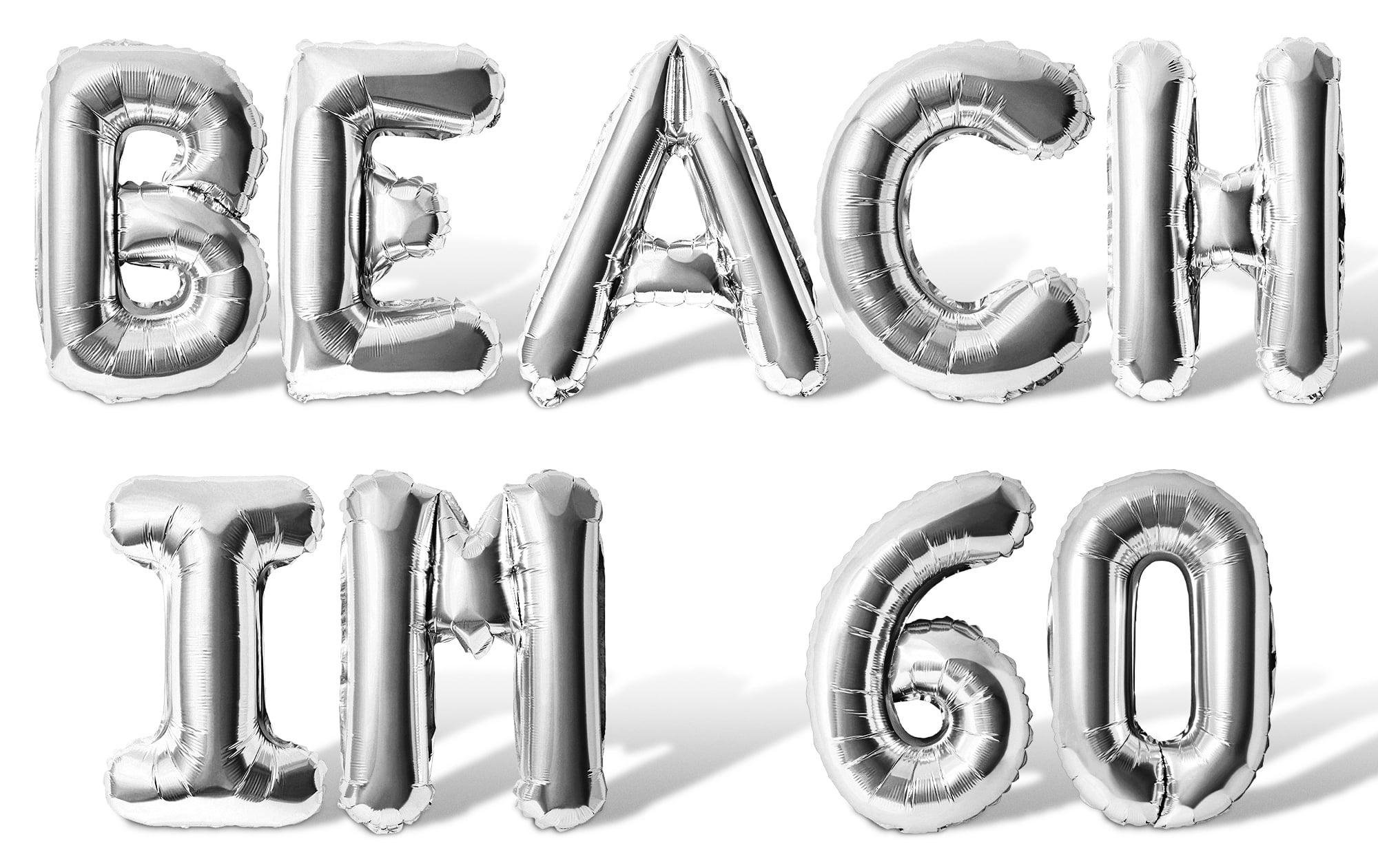 Letter Balloons - BEACH IM 60 16