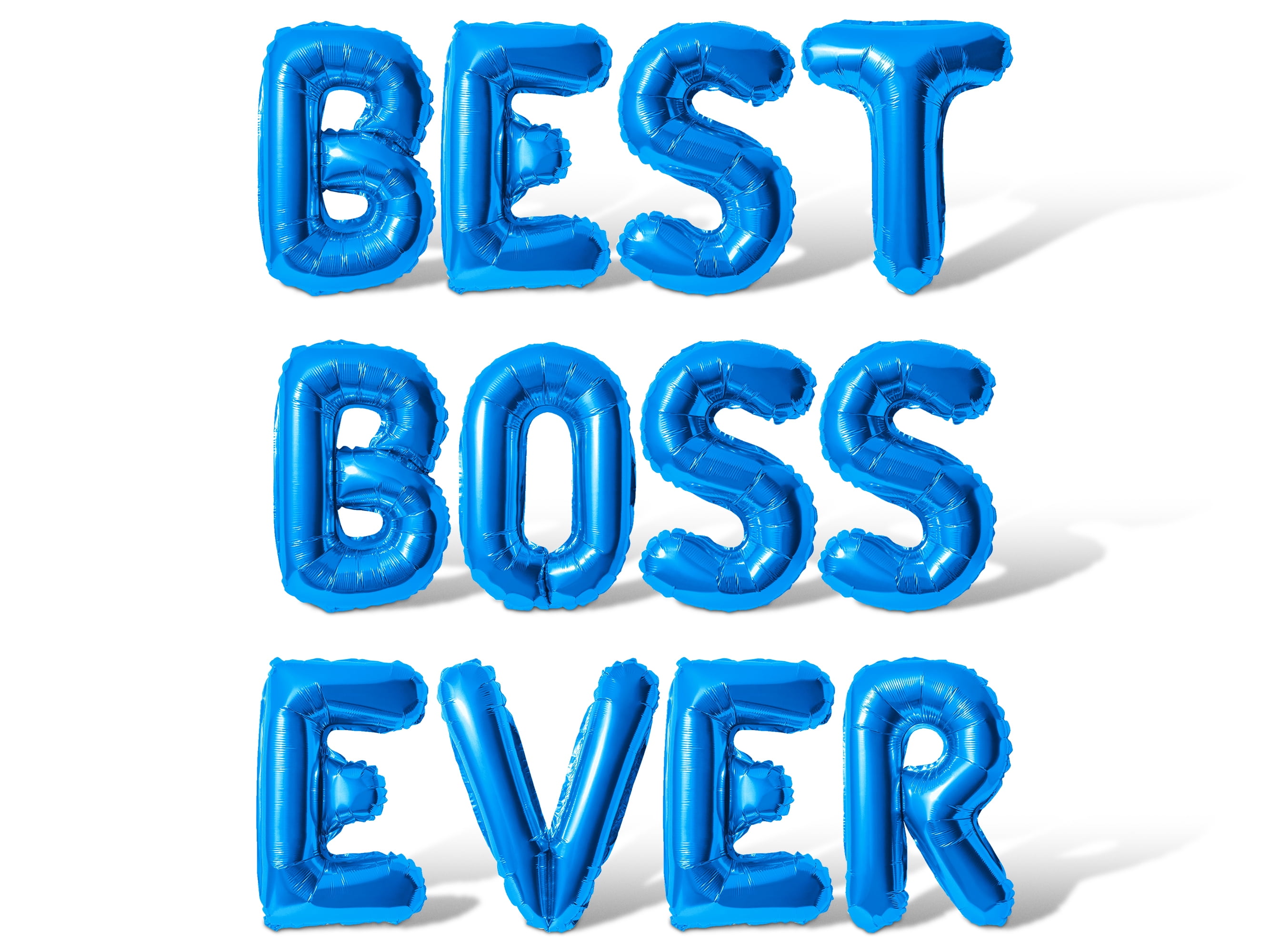 Happy Boss's Day Banner - Gold & Red Glitter, Pre-strung Party Decoration