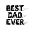 thumbnail image 1 of Letter Balloons - BEST DAD EVER 16" Inch Alphabet Letters Foil Mylar Balloon Father's Day or Birthday Banner (Black), 1 of 5