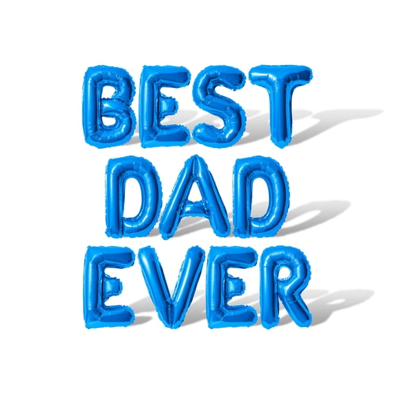Floating Away Balloon Company BEST DAD EVER Letter Balloon Banner, Foil Mylar, 16"