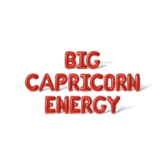 Letter Balloons - BIG CAPRICORN ENERGY 16" Inch Alphabet Letters Foil Mylar Balloon Birthday Party Banner (Red)