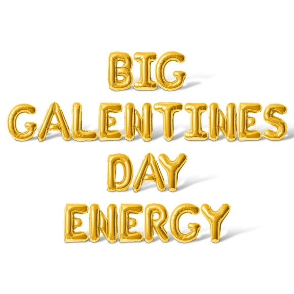 Letter Balloons - BIG GALENTINES DAY ENERGY 16" Inch Alphabet Letters Foil Mylar Balloon Galentines Day Party Banner (Gold)