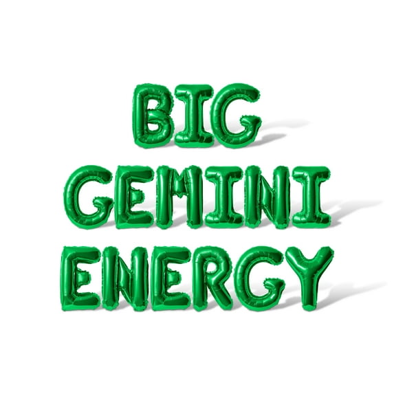 Letter Balloons - BIG GEMINI ENERGY 16" Inch Alphabet Letters Foil Mylar Balloon Birthday Party Banner (Green)