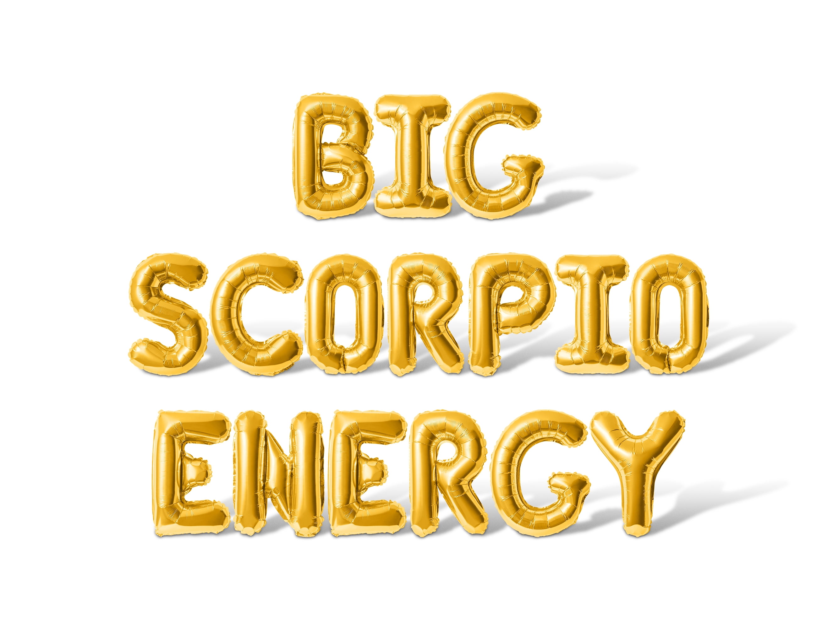 Letter Balloons - BIG SCORPIO ENERGY 16" Inch Alphabet Letters Foil Mylar Balloon Birthday Party Banner (Gold)