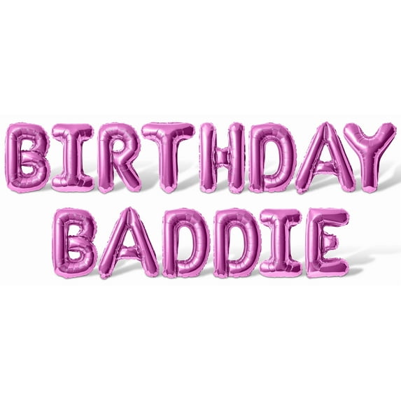Letter Balloons - BIRTHDAY BADDIE 16