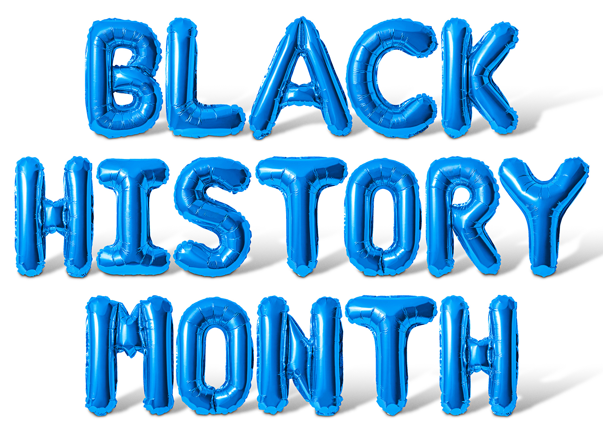 Letter Balloons - BLACK HISTORY MONTH 16" Inch Alphabet Letters Foil Mylar Balloon Black History Month Party Banner (Blue)