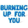 thumbnail image 1 of Letter Balloons - BURNING UP FOR YOU 16" Inch Alphabet Letters Foil Mylar Balloon Bachelorette Party Banner (Blue), 1 of 5