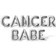thumbnail image 1 of Letter Balloons - CANCER BABE 16" Inch Alphabet Letters Foil Mylar Balloon Cancer Birthday Party Banner (Silver), 1 of 5