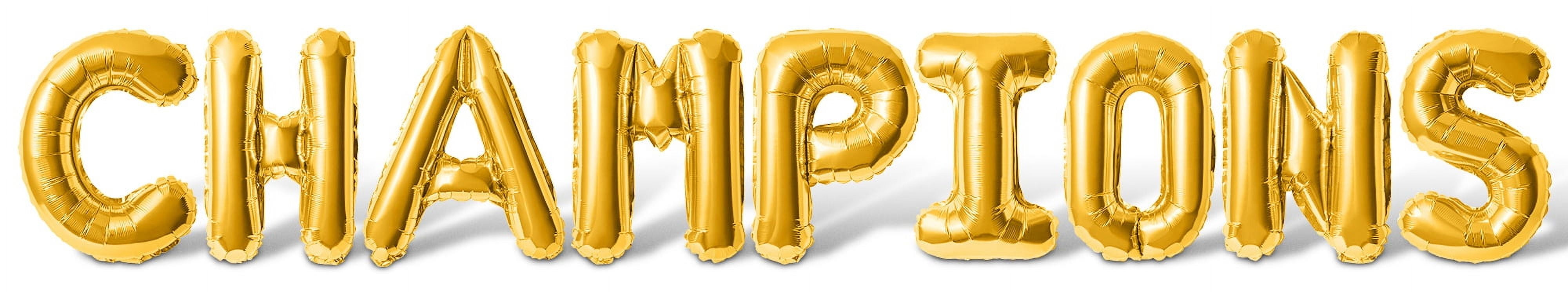 Letter Balloons - CHAMPIONS 16" Inch Alphabet Letters Foil Mylar ...