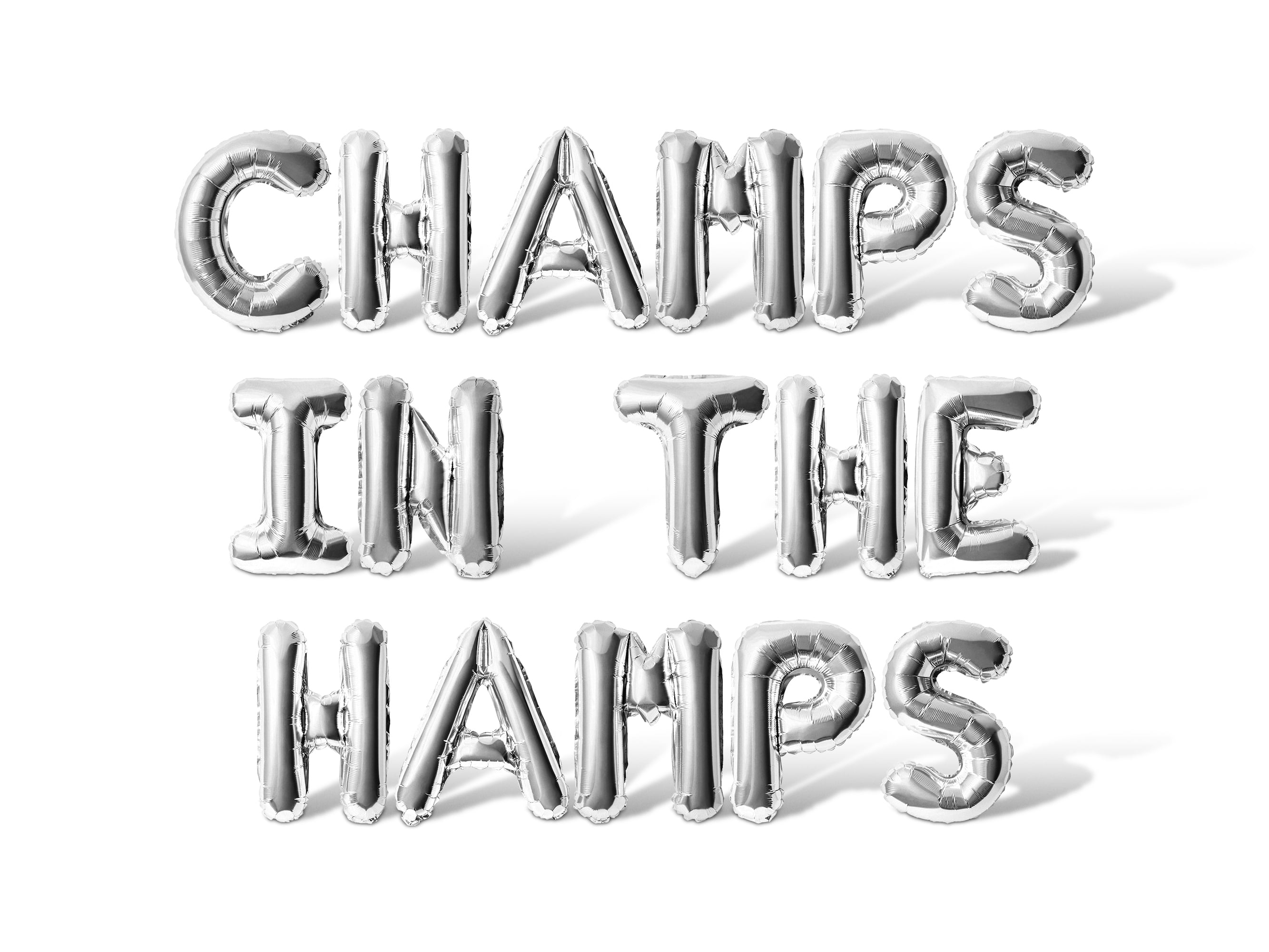 Letter Balloons - CHAMPS IN THE HAMPS 16" Inch Alphabet Letters Foil ...