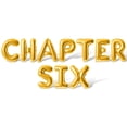 thumbnail image 1 of Letter Balloons - CHAPTER SIX 16" Inch Alphabet Letters Foil Mylar Balloon 6th Birthday Party Banner (Gold), 1 of 5