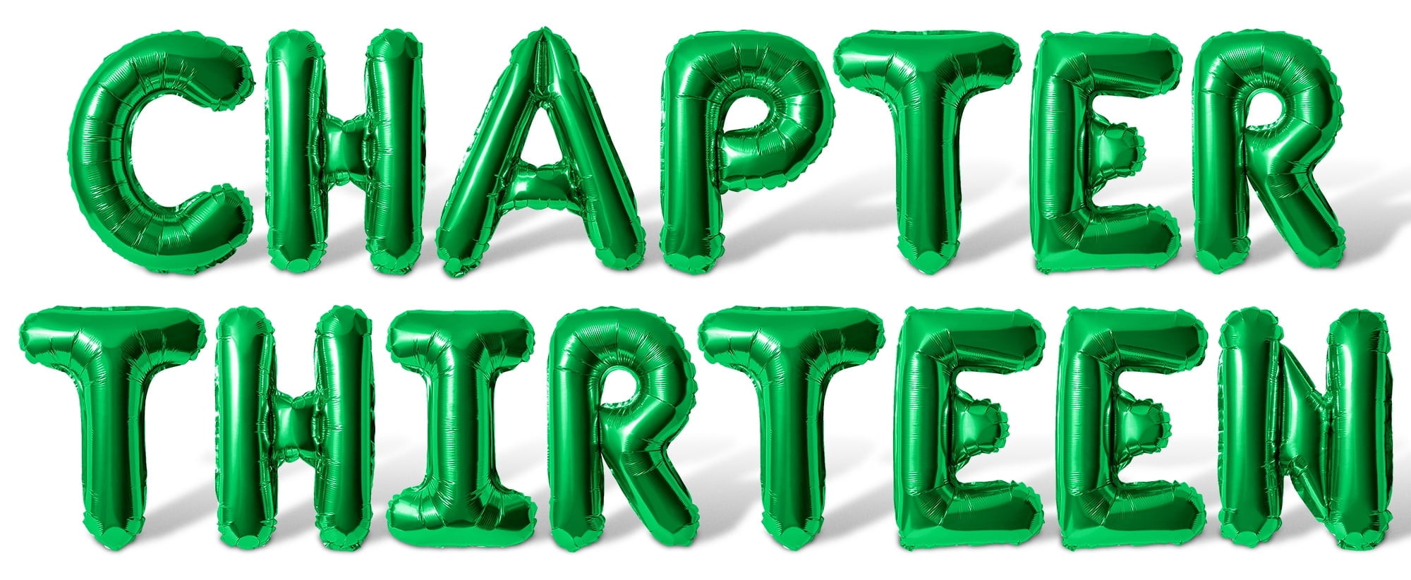 Letter Balloons - CHAPTER THIRTEEN 16" Inch Alphabet Letters Foil Mylar Balloon 13th Birthday Party Banner (Green)
