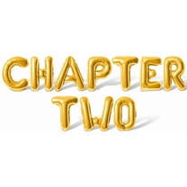Letter Balloons - CHAPTER TWO 16" Inch Alphabet Letters Foil Mylar Balloon 2nd Birthday Party Banner (Gold)
