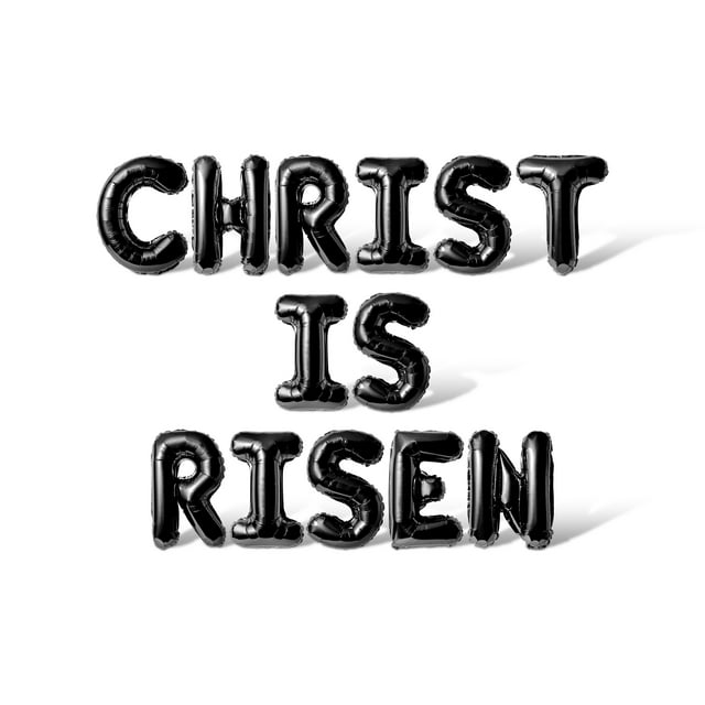 Letter Balloons - CHRIST IS RISEN 16" Inch Alphabet Letters Foil Mylar ...