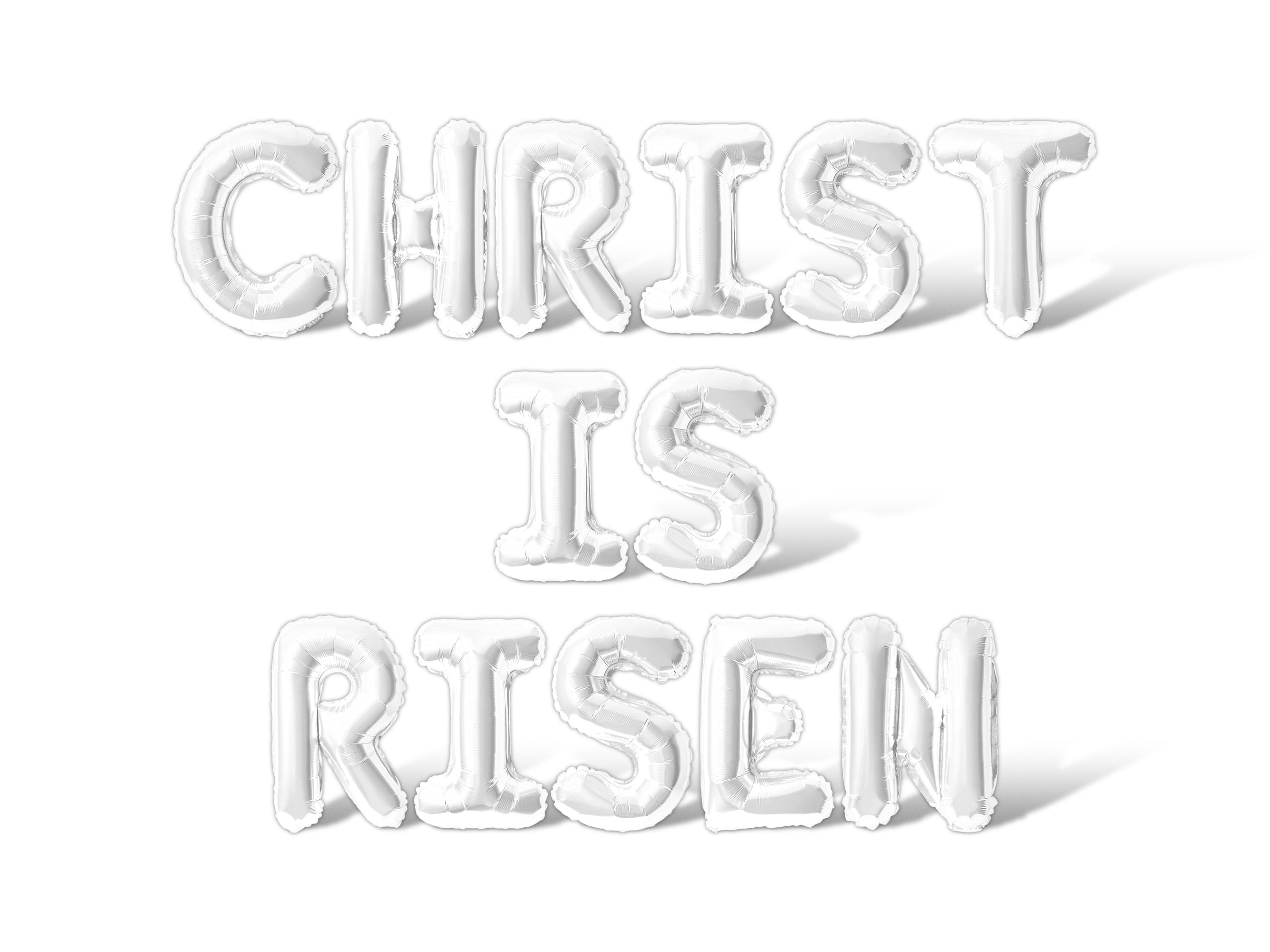 Letter Balloons - CHRIST IS RISEN 16" Inch Alphabet Letters Foil Mylar ...