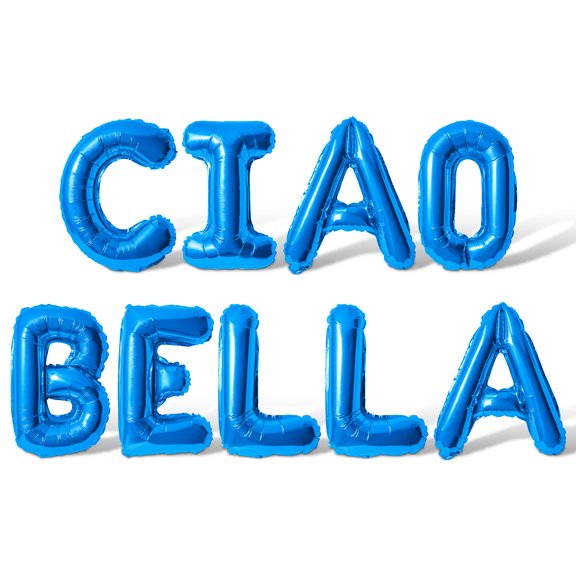 Letter Balloons - CIAO BELLA 16" Inch Alphabet Letters Foil Mylar Balloon Bachelorette Party Banner (Blue)
