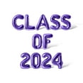 thumbnail image 1 of Letter Balloons - CLASS OF 2024 16" Inch Alphabet Letters Foil Mylar Balloon Graduation Day Party Banner (Purple), 1 of 5