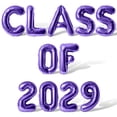 thumbnail image 1 of Letter Balloons - CLASS OF 2029 16" Inch Alphabet Letters Foil Mylar Balloon Graduation Party Banner (Purple), 1 of 5
